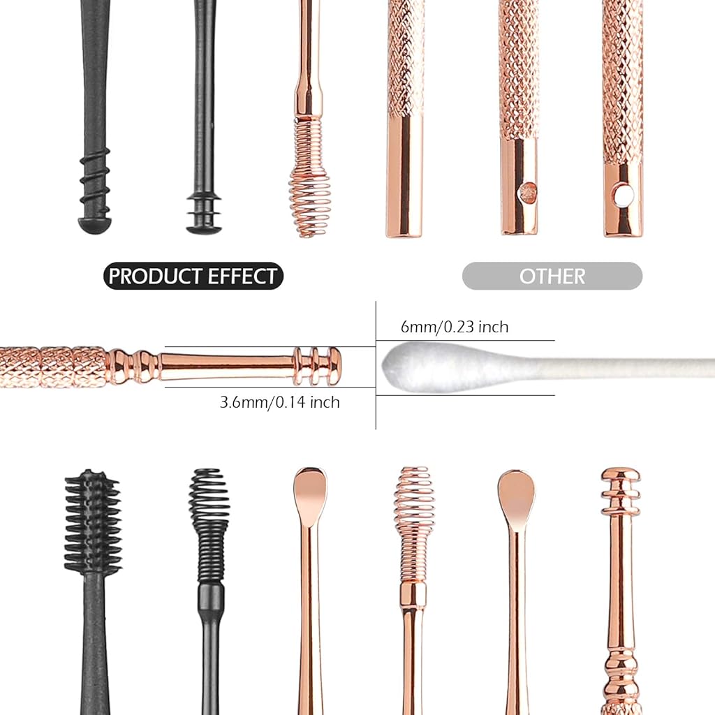 MAYCREATE 10PCS Ear Wax Cleaner Stainless Steel Ear Wax Remover Tool Kit Grade Stainless Steel Ear Pick Tools for Adults and Kids Ears Cleaning(Batteries Included) MAYCREATE 10PCS Ear Wax Cleaner Stainless Steel Ear Wax Remover Tool Kit Grade Stainless Steel Ear Pick Tools for Adults and Kids Ears Cleaning(Batteries Included)